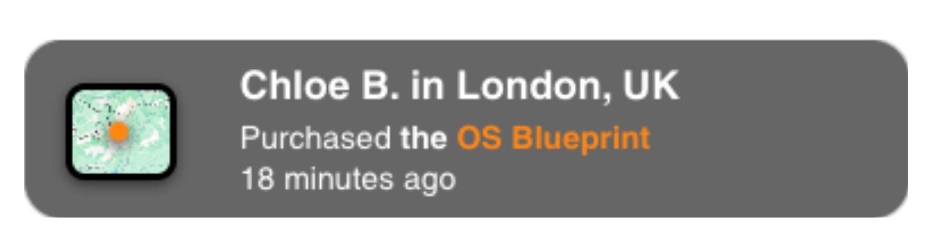 Recent purchase notification